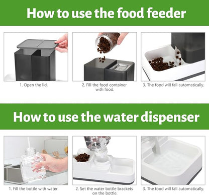 Yummy Sam Automatic Small Pet Feeder and Water Dispenser, 2 in 1 Gravity Cat - Image 5