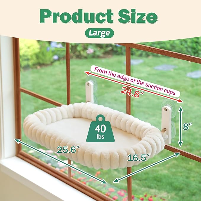 Zakkart SnugCloud Foldable Cat Window Perch - Image 3