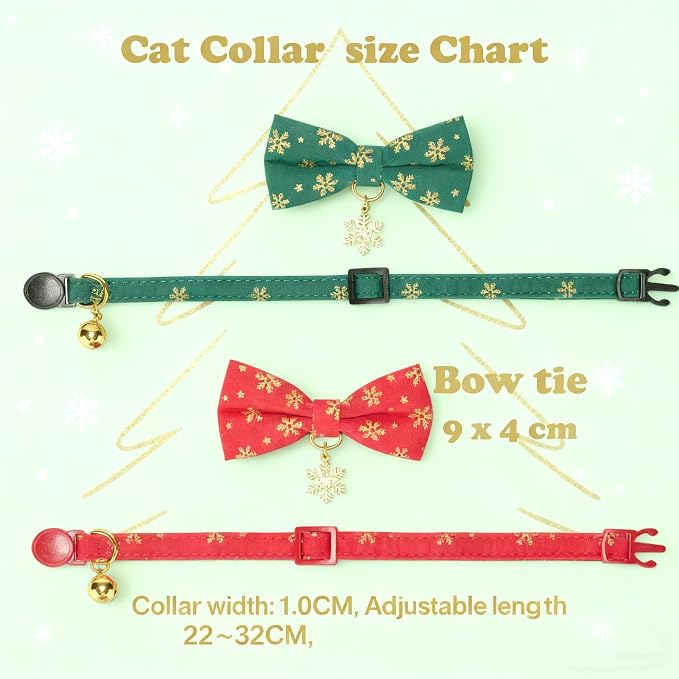 2 Pack Christmas Cat Collar - Image 4