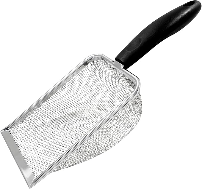 Hordion Cat Litter Scoop Stainless Steel Mesh Scooper, 2mm Mesh Non-Stick by Hordion