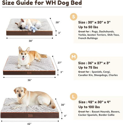 WESTERN HOME WH Large Dog Bed for Large, Medium Dogs, Orthopedic Pet Bed - Image 5