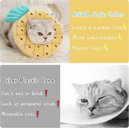 ANWA Adjustable Cat Cone Collar Soft, Cute Cat Donut Collar After Surgery - Image 6