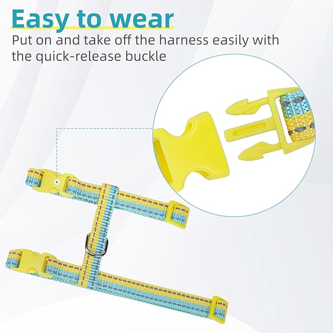 PUPTECK Adjustable Cat Harness and Leash Set Escape Proof Kitten Strap Collar - Image 4
