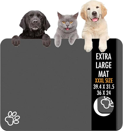 Dog Food Mat, 39.4"x31.5" Largest Absorbent Dog Mat by yuzshin