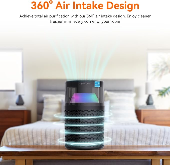 AIRROMI Pet Air Purifier for Home & Bedroom, HEPA Activated Carbon Filter - Image 3