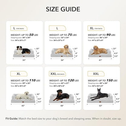 Orthopedic Dog Beds for Extra Large Dogs, Waterproof Egg Crate Foam XL Dog Bed - Image 5