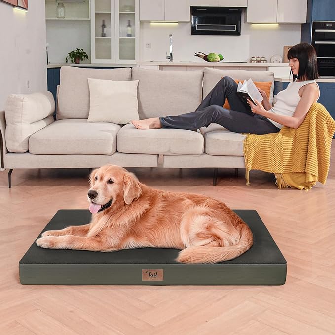 Comfort Dog Bed for Small Dogs & Cats, Waterproof Dog Crate Mat Orthopedic Egg - Image 6