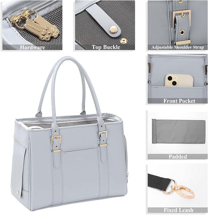 Fashion Pet Carrier Dog Purse Cat Bag Soft-Sided Carriers Travel Airline - Image 4