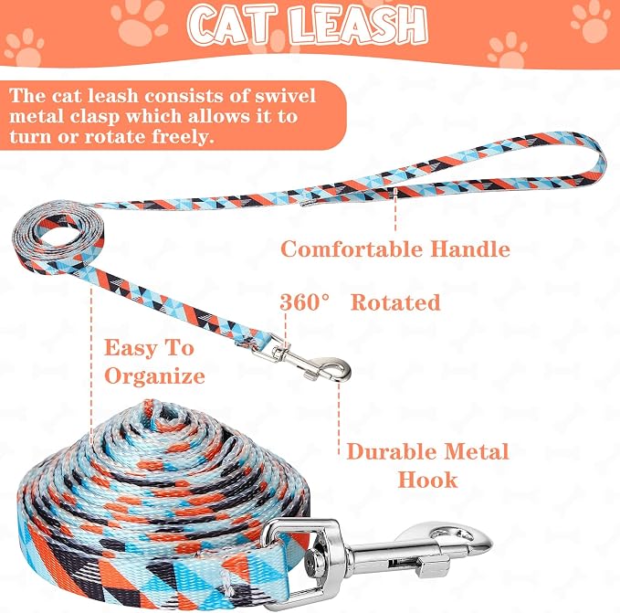 2 Pack Cat Harness and Leash Set, Escape Proof Adjustable Kitten Harness - Image 4