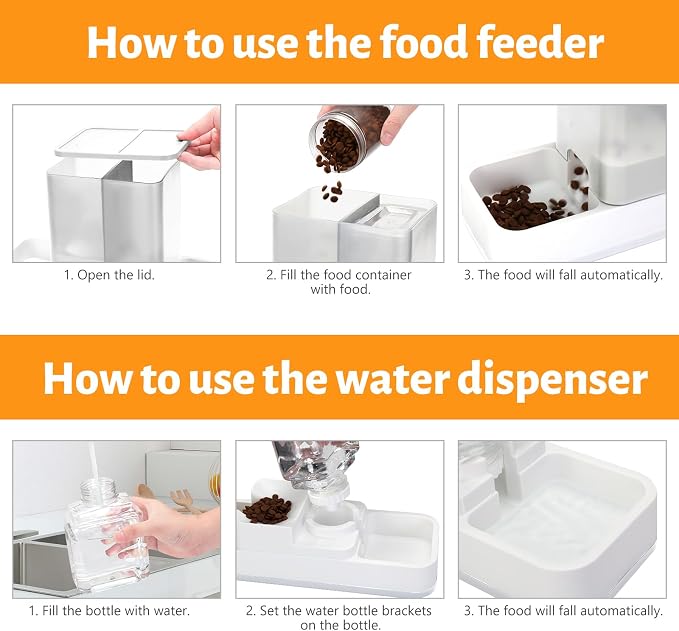 Yummy Sam Automatic Small Pet Feeder and Water Dispenser, 2 in 1 Gravity Cat - Image 5