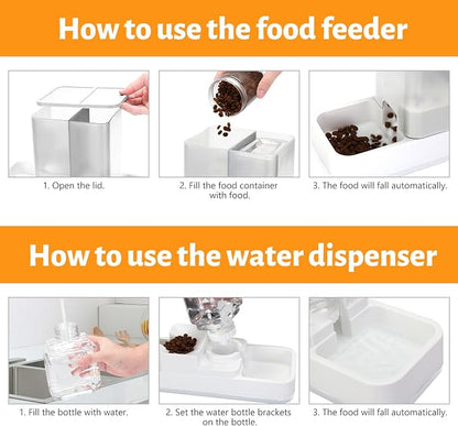 Yummy Sam Automatic Small Pet Feeder and Water Dispenser, 2 in 1 Gravity Cat - Image 5