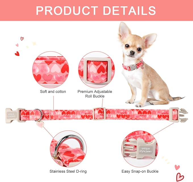 Unique style paws Valentine's Day Dog Collar Plastic Buckle Collar - Image 2