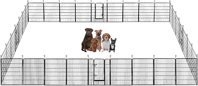 BestPet | Dog Playpen | 40 Inch, 32 Panels | Heavy Duty Metal Pet Exercise Pen by BestPet