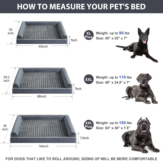 BFPETHOME Dog Beds for Large Dogs, Orthopedic Dog Bed for Medium Large Dogs - Image 6