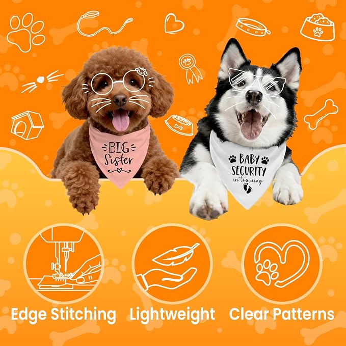 Big Sister&Baby Security in Training Dog Bandana, Dog Bandanas - Image 2