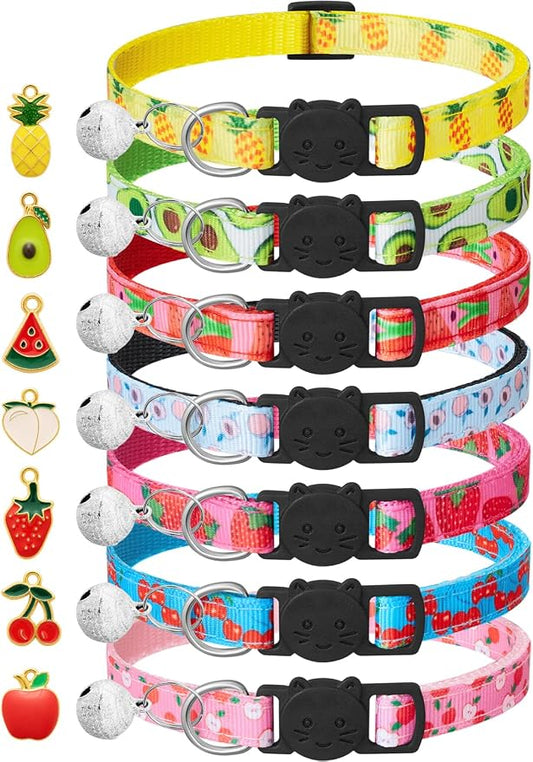 7 Pack Breakaway Cat Collars by LAFAYIspecializesinpetcollars