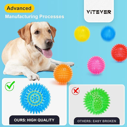 VITEVER 3.5” Squeaky Dog Toy Balls Puppy Chew Toys - Image 3