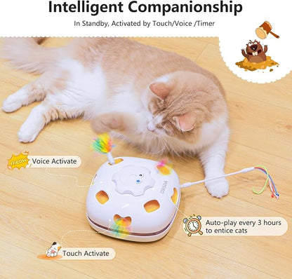 ORSDA Cat Toys for Indoor Cats, 4 in 1 Interactive Automatic Kitten Adult Cat - Image 3