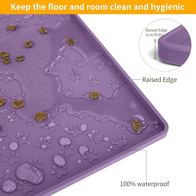 Ptlom Dog Food Mat Anti-Slip Pet Bowl Mats - Image 8