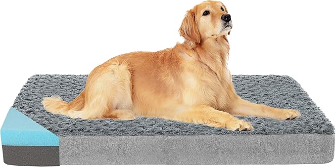 Orthopedic Memory Foam Dog Bed, Cooling Dog Beds by ABETTERLIFEWITHPET