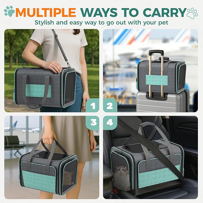 Cat Carrier for Airline Approved: Soft-Sided Cat Carrier Expandable for Small - Image 5