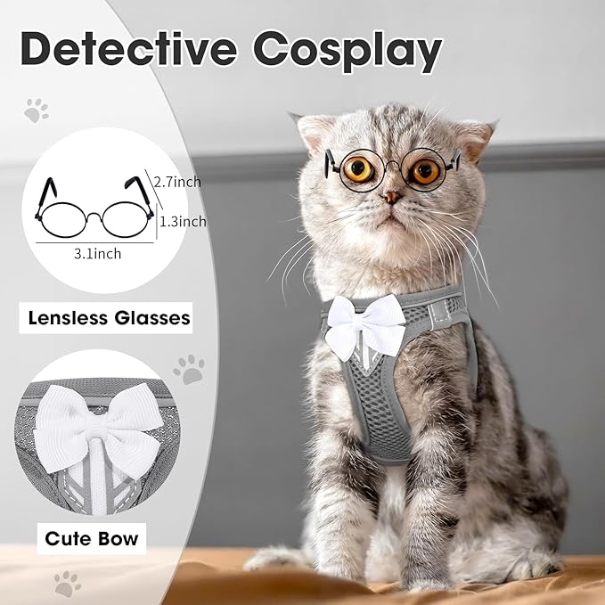 Cat Vest Harness and Leash Set for Walking Escape Proof, Adjustable Kitten - Image 8