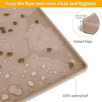 Ptlom Dog Food Mat Anti-Slip Bowl Mats - Image 5