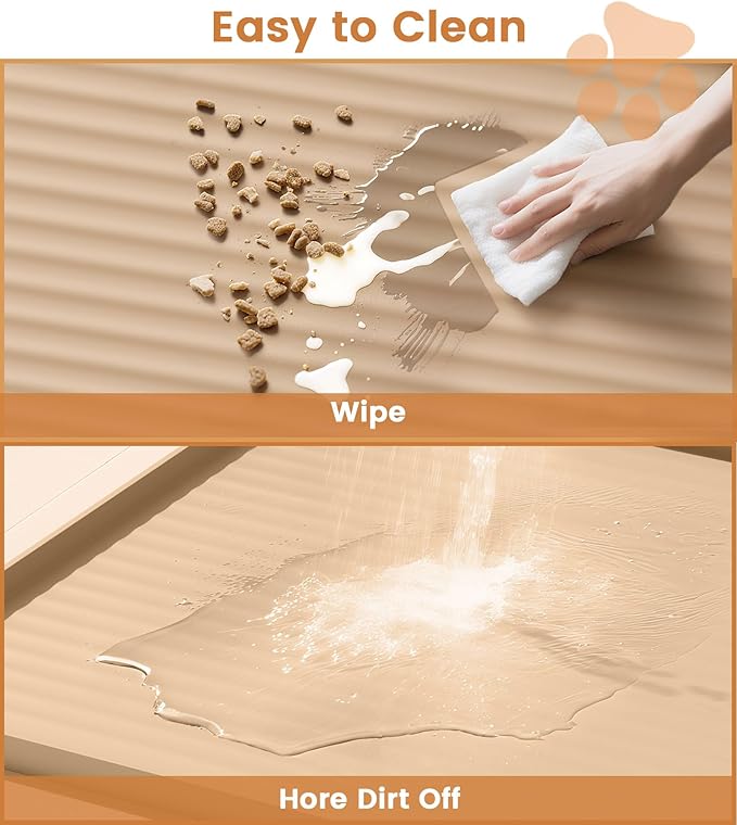 Dog Food Mat 36"x24", Waterproof Pet Feeding Mat - Image 5