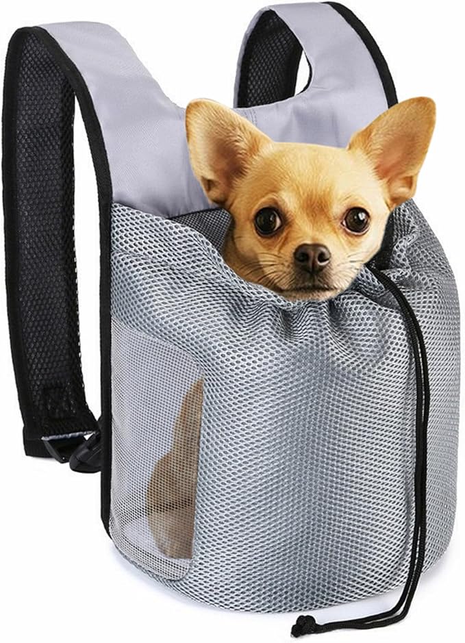 Dog Front Carrier Backpack, Ventilated Mesh Puppy Back Pack by NALIYOUHU