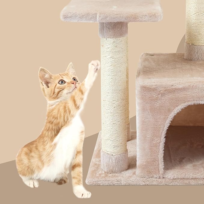 FISH&NAP Cute Cat Tree Kitten Cat Tower - Image 4