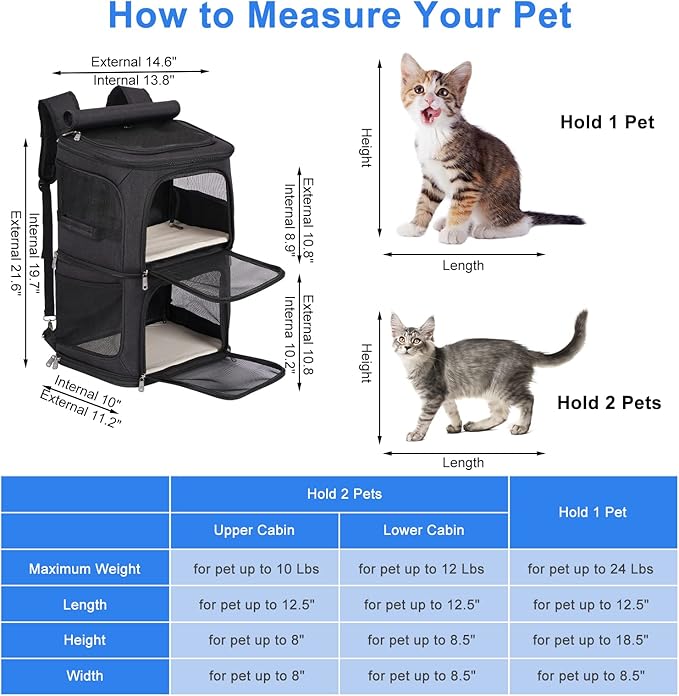 Double Pet Carrier Backpack - Image 6