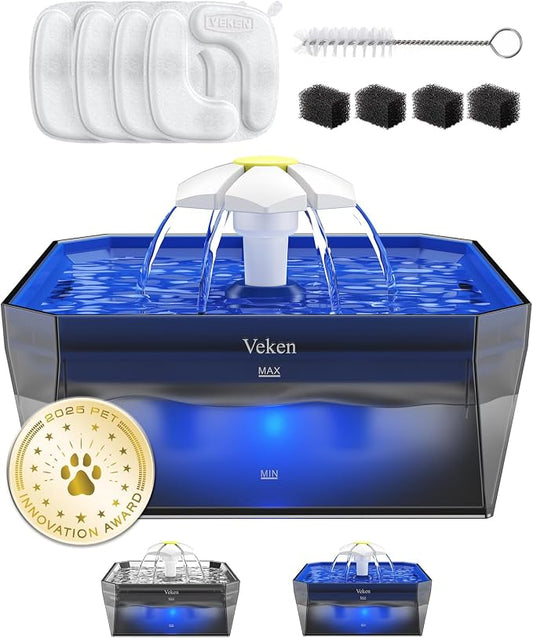 Veken Small Pet-Friendly Cat Water Fountain by Veken