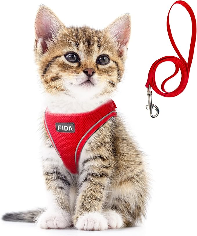 Fida Cat Harness and Leash Set for Walking Kitten and Puppy, Escape Proof by Fida