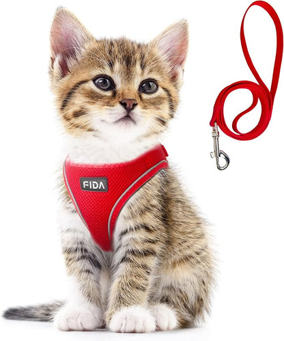 Fida Comfy Dog Harness with Leash, Cat Vest Harness Escape Proof, Breathable by Fida