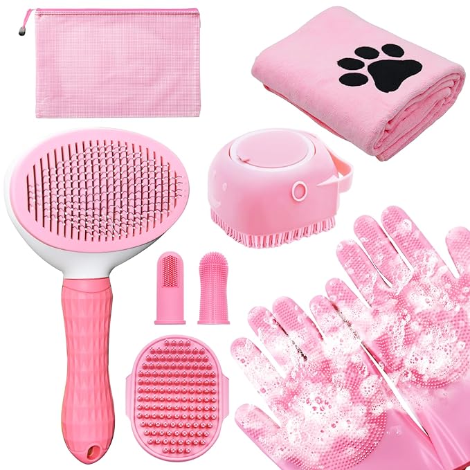 Dog Grooming Kit for Shedding – 8-Piece Pet Grooming Supplies by Aiolpy