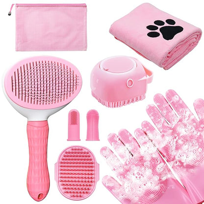 Dog Grooming Kit for Shedding – 8-Piece Pet Grooming Supplies by Aiolpy