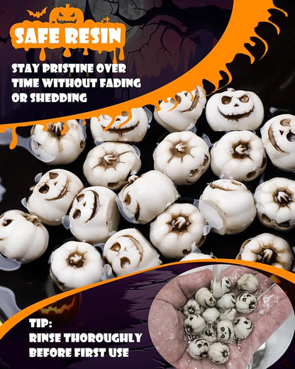 Uniclife 20 Pcs Halloween Mini Pumpkin Decorations, Halloween Fish Tank Decor - Image 4