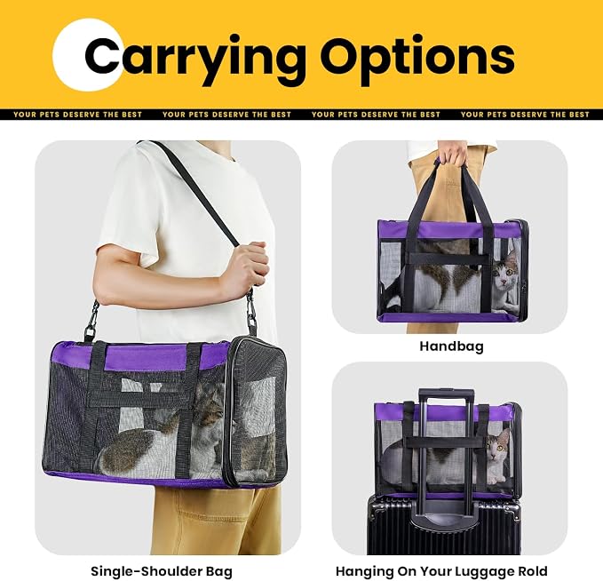 Cat Carrier Bag, Soft-Sided Pet Carriers - Image 8