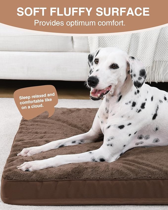 KSIIA Orthopedic Dog Bed Crate Waterproof Pet Mats - Image 3