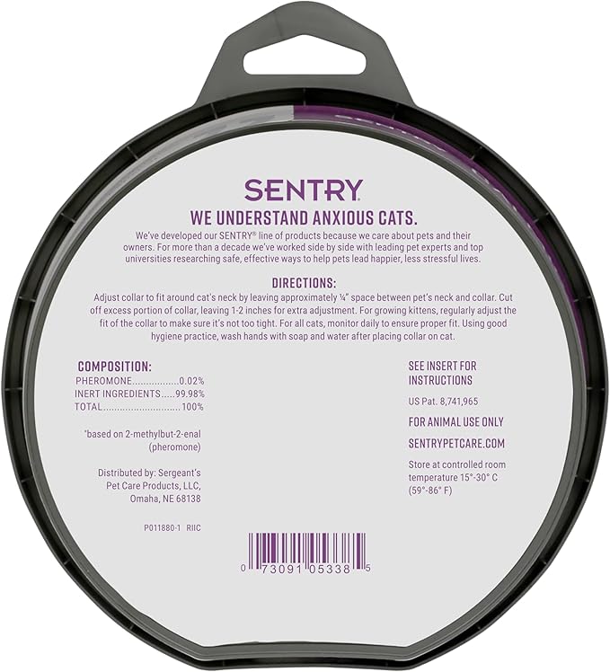 Sentry Calming Collar for Cats, Long-Lasting Pheromone Collar Helps Calm Cats - Image 2