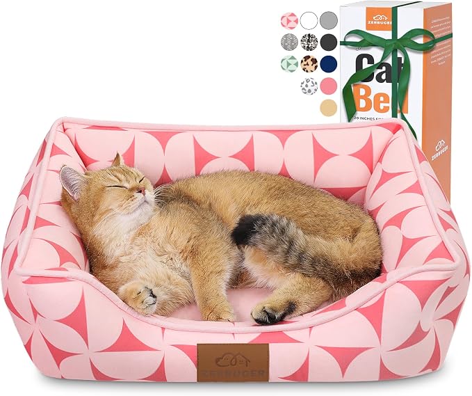 Rectangle Cat Dog Bed for Large Medium Small Pets Indoor Outdoor Machine by Zerbuger