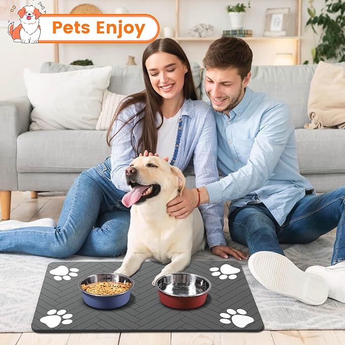 Pet Feeding Mat-Absorbent Pet Placemat - Image 9