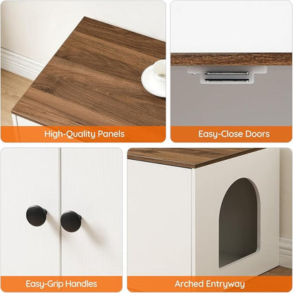 HOOBRO Cat Litter Box Enclosure, Hidden Litter Box Furniture - Image 8
