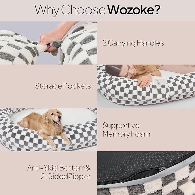 Human Dog Bed for Adults and Pets, Waterproof & Machine Washable, Durable - Image 4