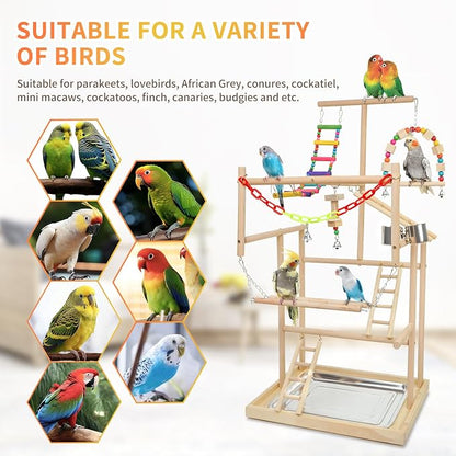 Bird Playground, Playstand for Parrot Cage Accessories - Image 4