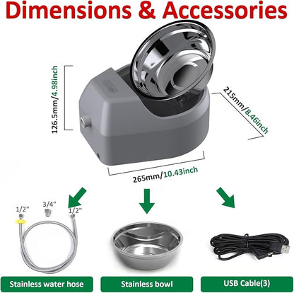 Dog Water Fountain Auto Filling Dog Water Dispenser Connect Water Supply - Image 5