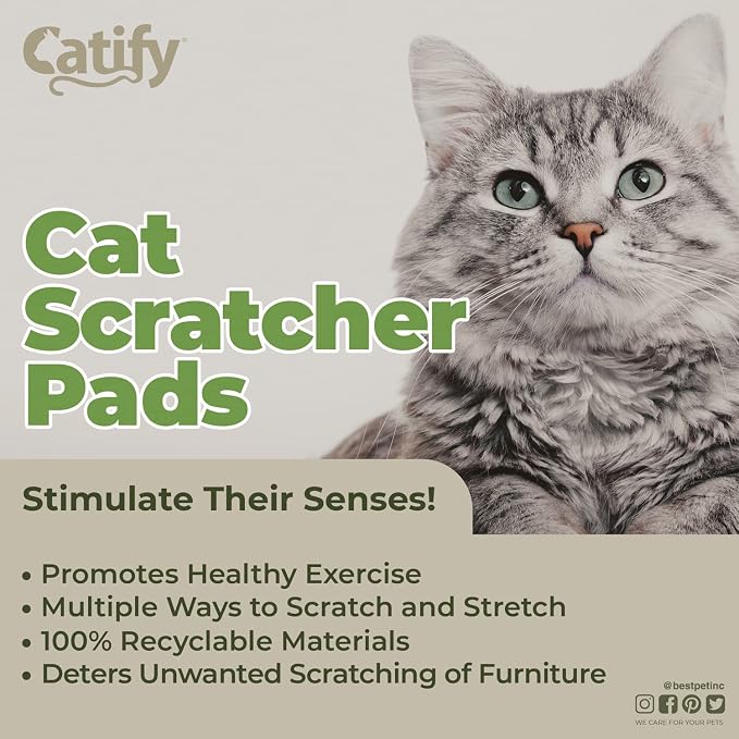 Best Pet Supplies Corrugated Cardboard Cat Scratcher Pads, and Fun Interactive - Image 4
