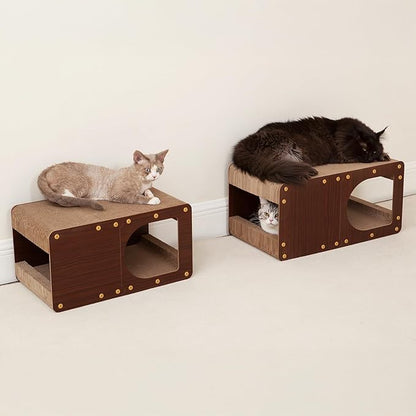 EHEYCIGA Cardboard Cat Scratcher House, 17-Inch Corrugated Cat Scratcher - Image 9
