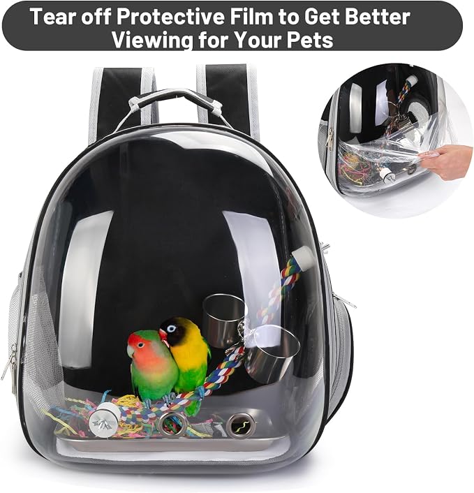 Bird Backpack Carrier, Travel Bird Cage - Image 7