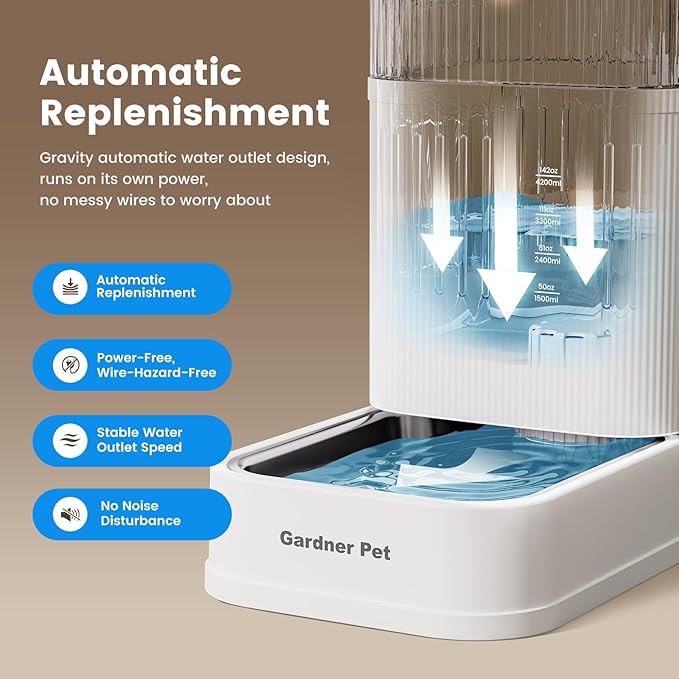 Gardner Pet Automatic Dog Water Dispenser Gravity Waterer - Image 3